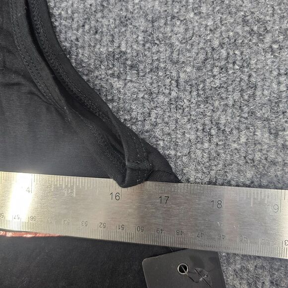 BEBE Tank Womens X-Large Black Metallic Foil Front Logo Super Soft Knit Top NWT - Picture 4 of 7